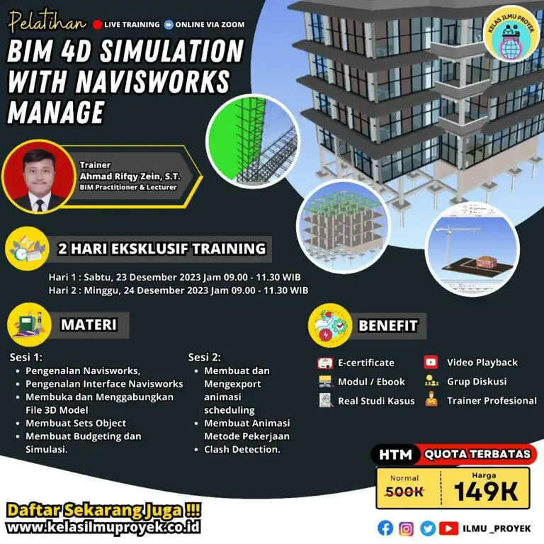 BIM 4D Simulation with Navisworks Manage – Live Training