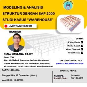 Analisis Struktur Dengan SAP 2000 Bangunan Warehouse Batch 1 - Live Training