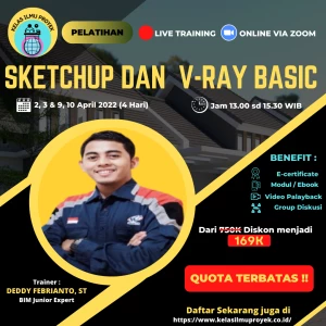 Sketchup dan Vray Basic - Live Training